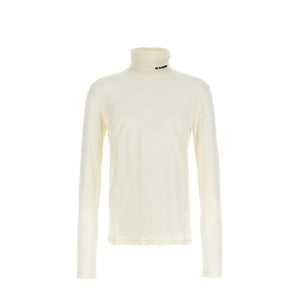 Jil Sander White Polyester Turtleneck