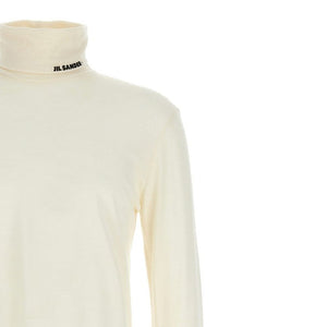 Jil Sander White Polyester Turtleneck