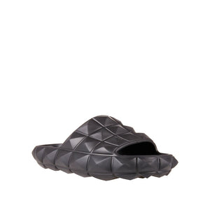 Valentino Garavani Black Rubber Slippers