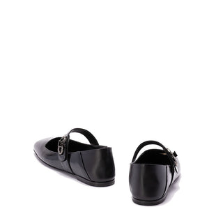 Valentino Garavani Black Calfskin Ballet Flats