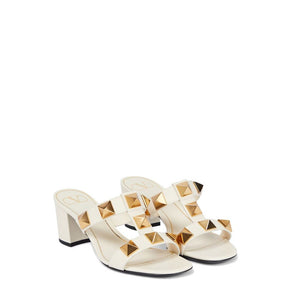 Valentino Garavani White Calfskin Platform Sandals