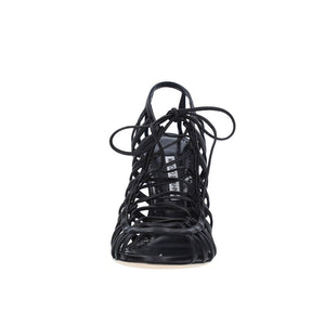 Manolo Blahnik Black Leather Sandals