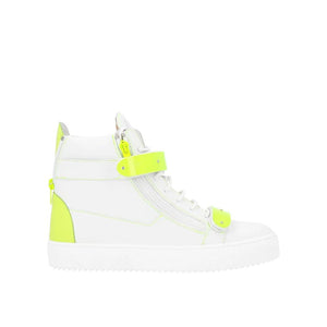 Giuseppe Zanotti White Calfskin High Top Sneakers