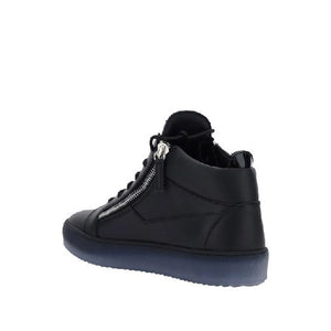 Giuseppe Zanotti Black Calfskin High Top Sneakers