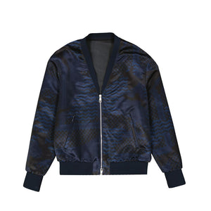 Neil Barrett Blue Polyester Bomber