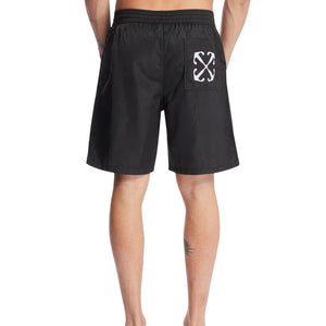 Off-White Black Polyester Shorts