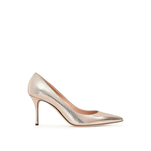 Sergio Rossi Rose Gold Calfskin High Heel Pumps