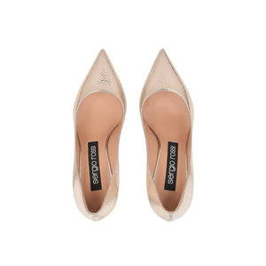 Sergio Rossi Rose Gold Calfskin High Heel Pumps