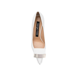 Sergio Rossi White Calfskin High Heel Pumps