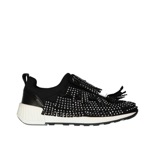 Sergio Rossi Black Fabric Athletic Sneakers