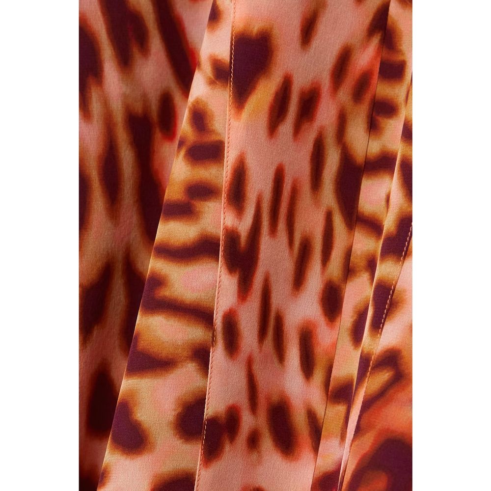 Stella McCartney Orange Silk Midi Skirt