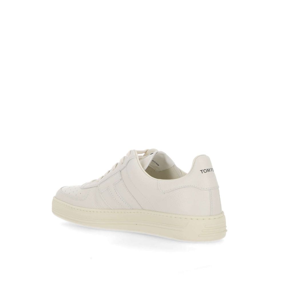 Tom Ford White Calfskin Sneakers