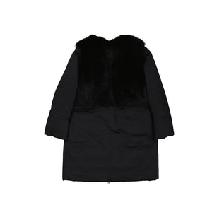 Add Black Polyester Coat