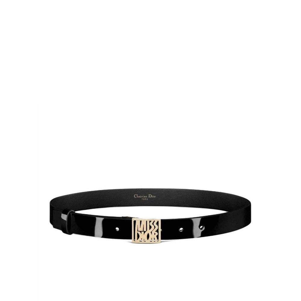 Dior Black Leather Regular Belt