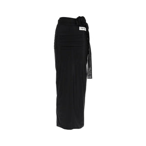 Dolce & Gabbana Black Elastane Long Skirt
