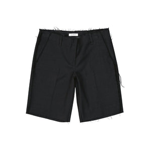 Dondup Black Virgin Wool Bermuda Shorts