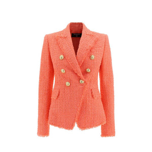 Balmain Orange Cotton Blazer