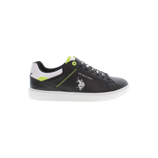 U.S. POLO ASSN. Black Polyester Low Top Sneakers