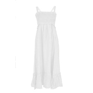 Yes Zee White Linen Casual Dress