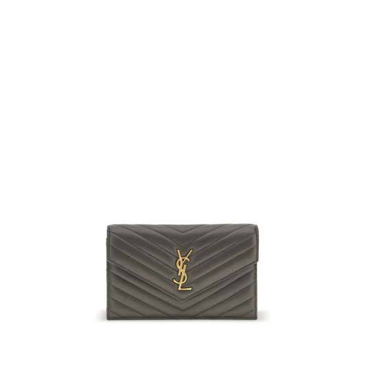 Saint Laurent Black Calf Leather Bos Taurus Wallet