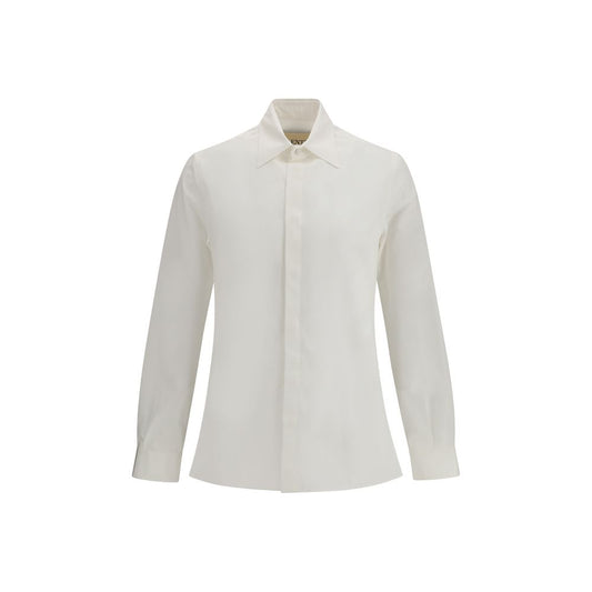 Valentino White Cotton Dress Shirt