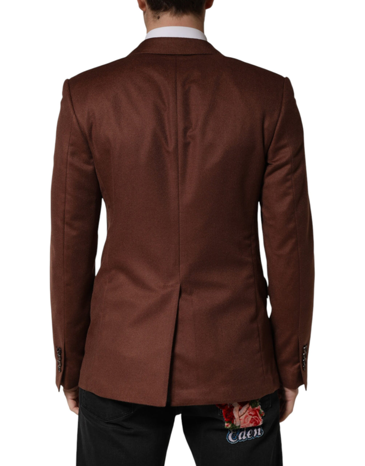 Dolce & Gabbana Brown Cashmere Single Breasted Jacket Blazer