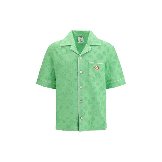 Casablanca Bicolor Cotton Shortsleeve Shirt