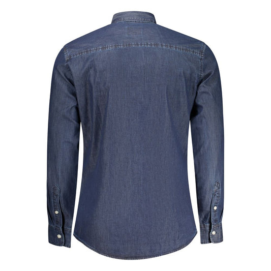 Pepe Jeans Blu Cotton Men Shirt