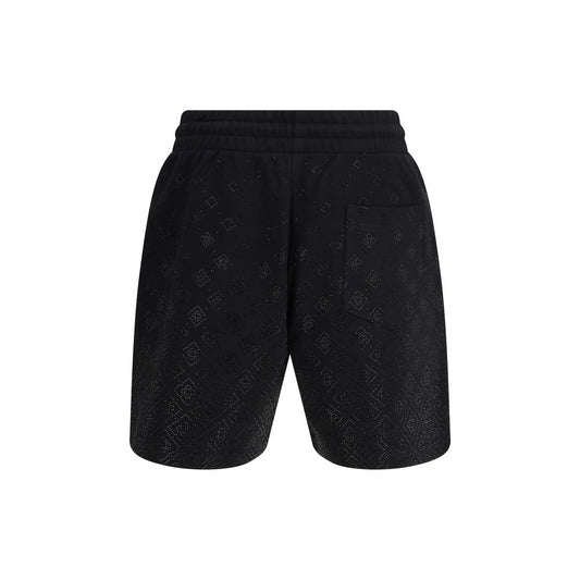 Casablanca Black Cotton Bermuda Shorts