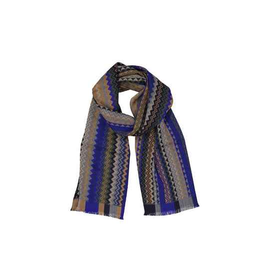 Missoni Blue Wool Scarf
