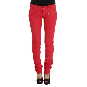 Costume National Multicolor Cotton Skinny Jeans