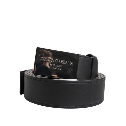 Dolce & Gabbana Black Calfskin Regular Belt