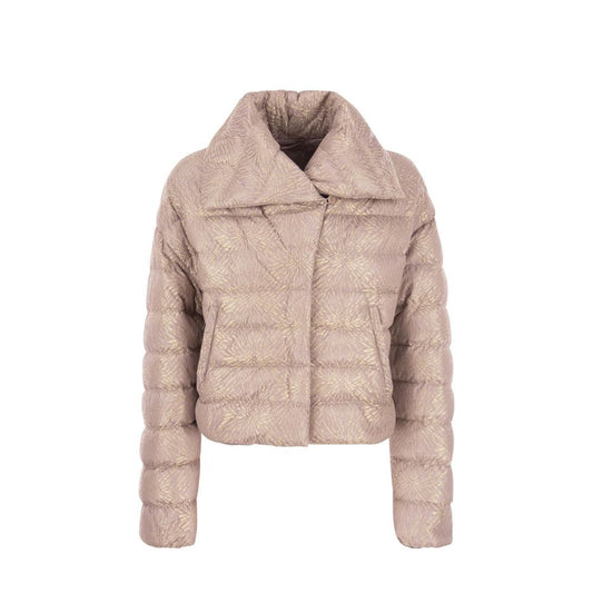 Herno Beige Metallic Fibre Bomber