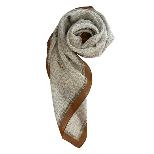 Borbonese Brown Silk Women Scarf