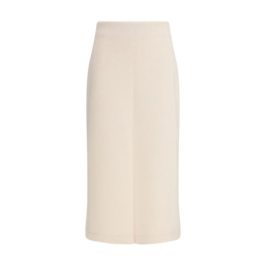 Fabiana Filippi Beige Modal Midi Skirt
