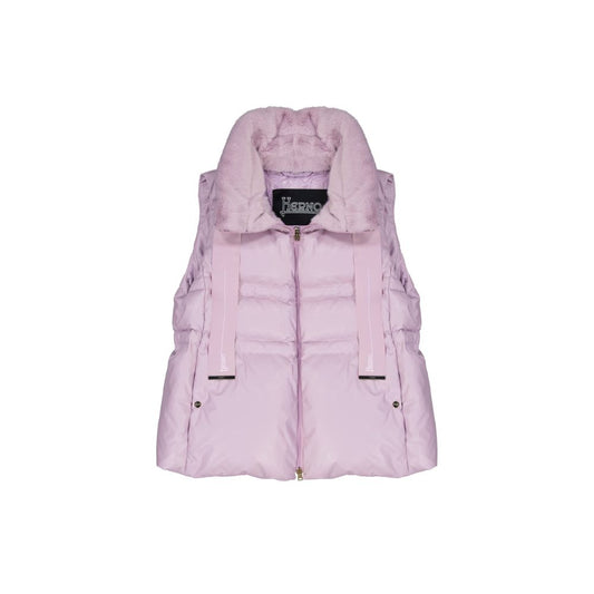 Herno Purple Polyester Waistcoat