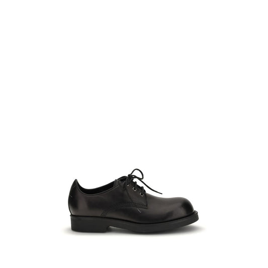 MM6 Black Calf Leather Bos Taurus Oxfords And Derbies