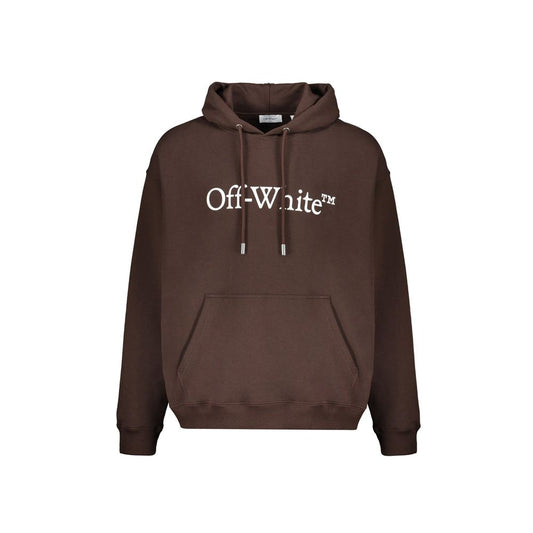 Off-White Brown Cotton Sweatshirt