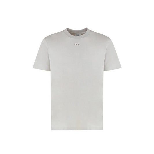 Off-White Gray Cotton T-Shirt