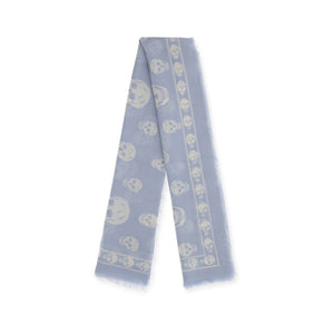 Alexander McQueen Light Blue Modal Scarf