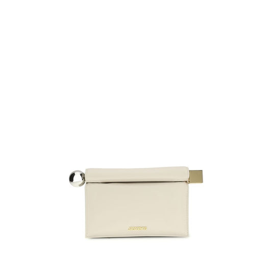 Jacquemus Cream Lamb Ovis Aries Aries Clutch Bag