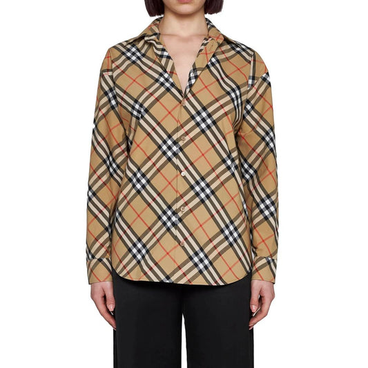 Burberry Brown Cotton Pattern Shirt