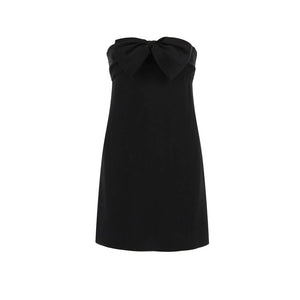 Saint Laurent Black Acetate Cocktail Dress
