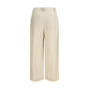 Brunello Cucinelli Beige Cotton Casual Pants