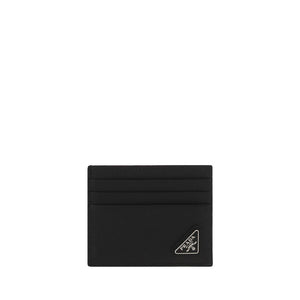 Prada Black Calf Leather Bos Taurus Wallet