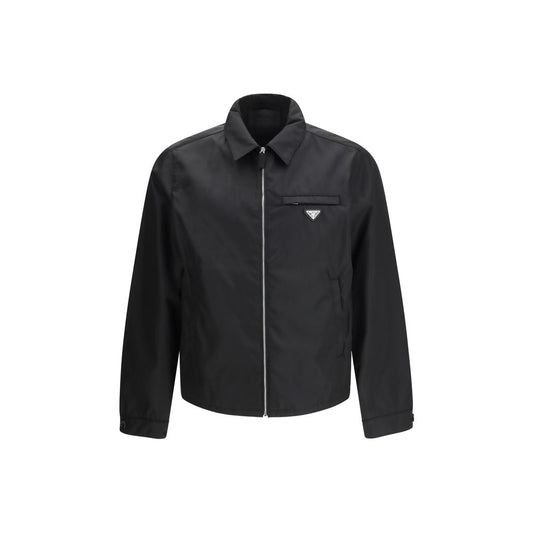 Prada Black Recycled Polyamide Full-Length Jacket