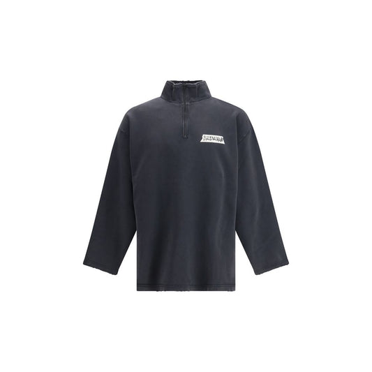 Balenciaga Black Cotton Sweatshirt
