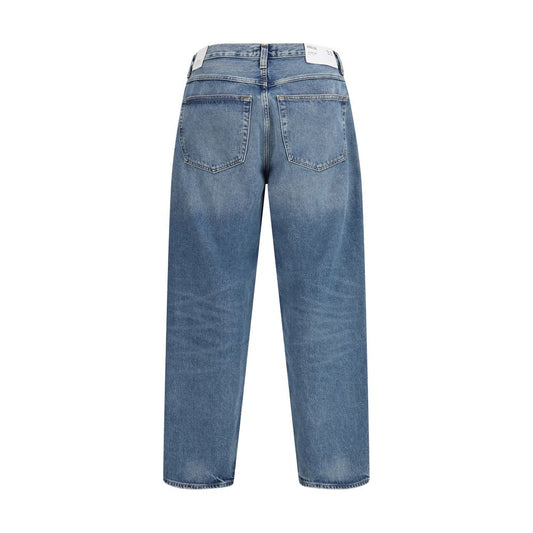 Agolde Light Blue Recycled Cotton Tapered Jeans