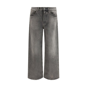 Golden Goose Gray Cotton Relaxed Fit Jeans