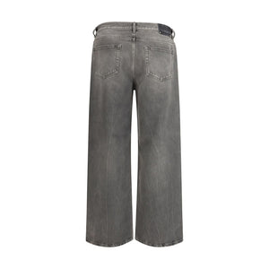Golden Goose Gray Cotton Relaxed Fit Jeans